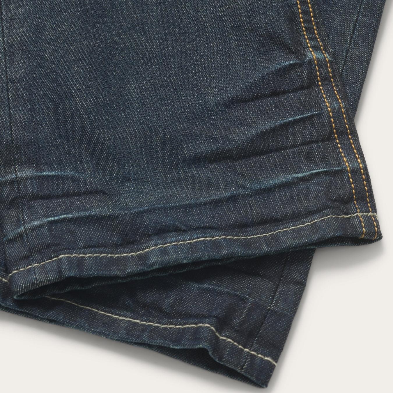 Men Boot Cut Stetson 1312 Fit Jeans With A Pieced Back Pocket Blue