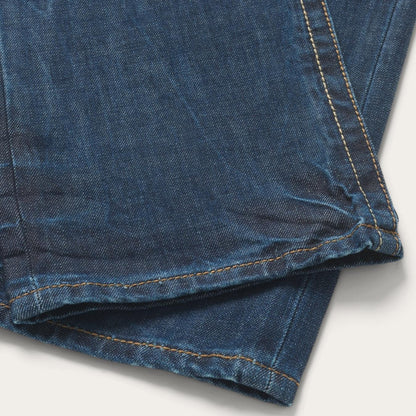 Men Boot Cut Stetson 1312 Fit Jeans With Back Pocket Detail Blue