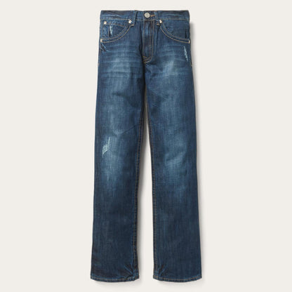 Men Boot Cut Stetson 1312 Fit Jeans With Back Pocket Detail Blue