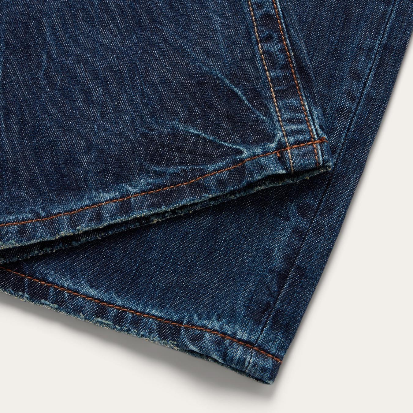 Men Boot Cut Stetson 1520 Standard Straight Leg Jean Blue