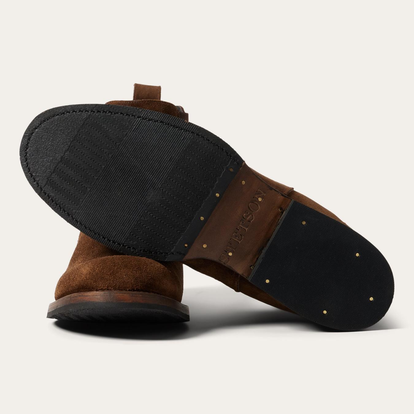 Men Chukka Stetson Suede Beat Chelsea Boot Brown