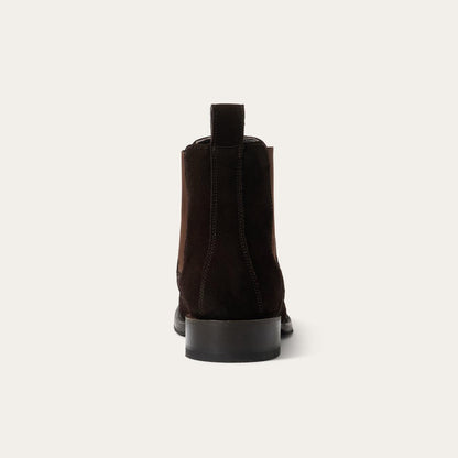Men Chukka Stetson Suede Beat Chelsea Boot Dark Brown