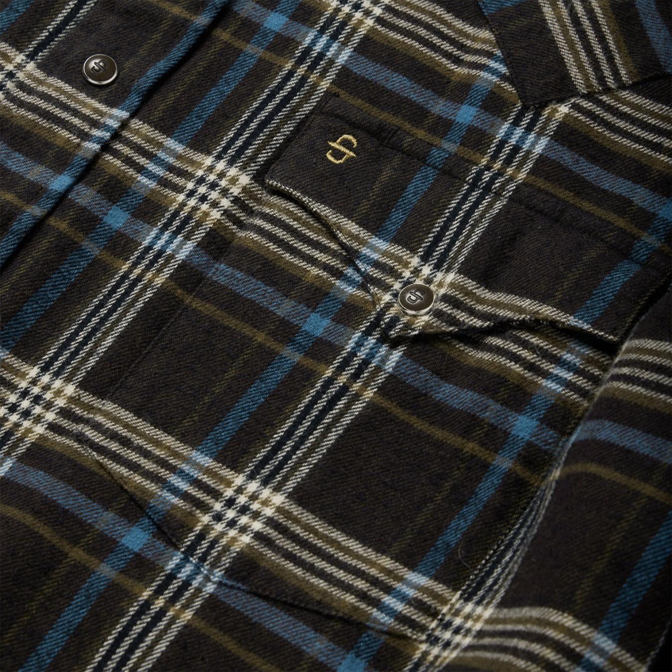 Men Classic Cut Stetson Brown Plaid Flannel Western Shirt Brown