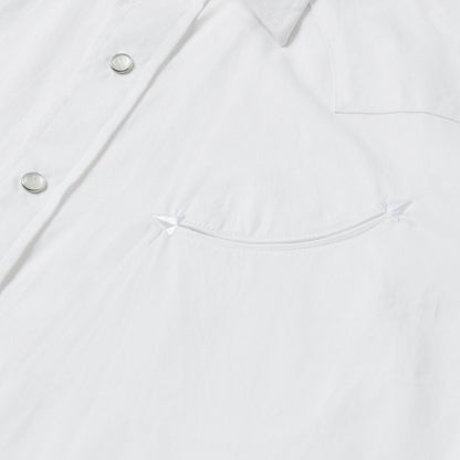 Men Classic Cut Stetson Pin Point Oxford Shirt White