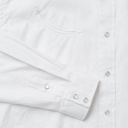 Men Classic Cut Stetson Pin Point Oxford Shirt White