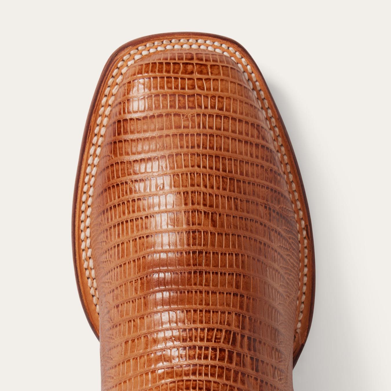 Men Exotics Stetson Arlington Teju Boot Tan