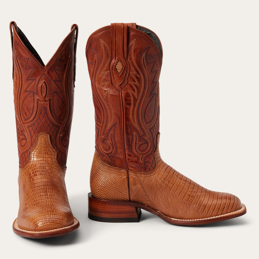 Men Exotics Stetson Arlington Teju Boot Tan