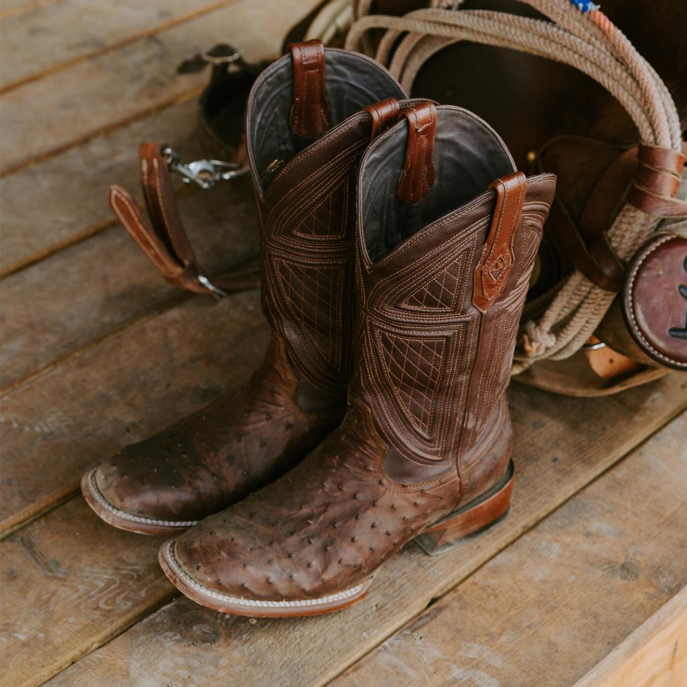 Men Exotics Stetson Jackson Boots Brown