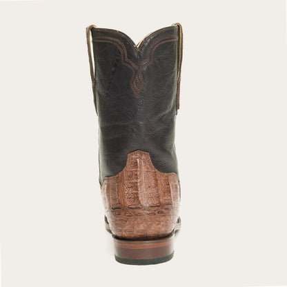 Men Exotics Stetson Puncher Exotic Boots Brown