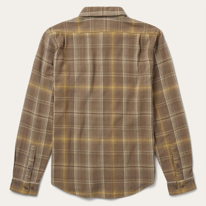 Men Flannel Shirts Stetson Brown Flannel Button-Front Shirt Brown