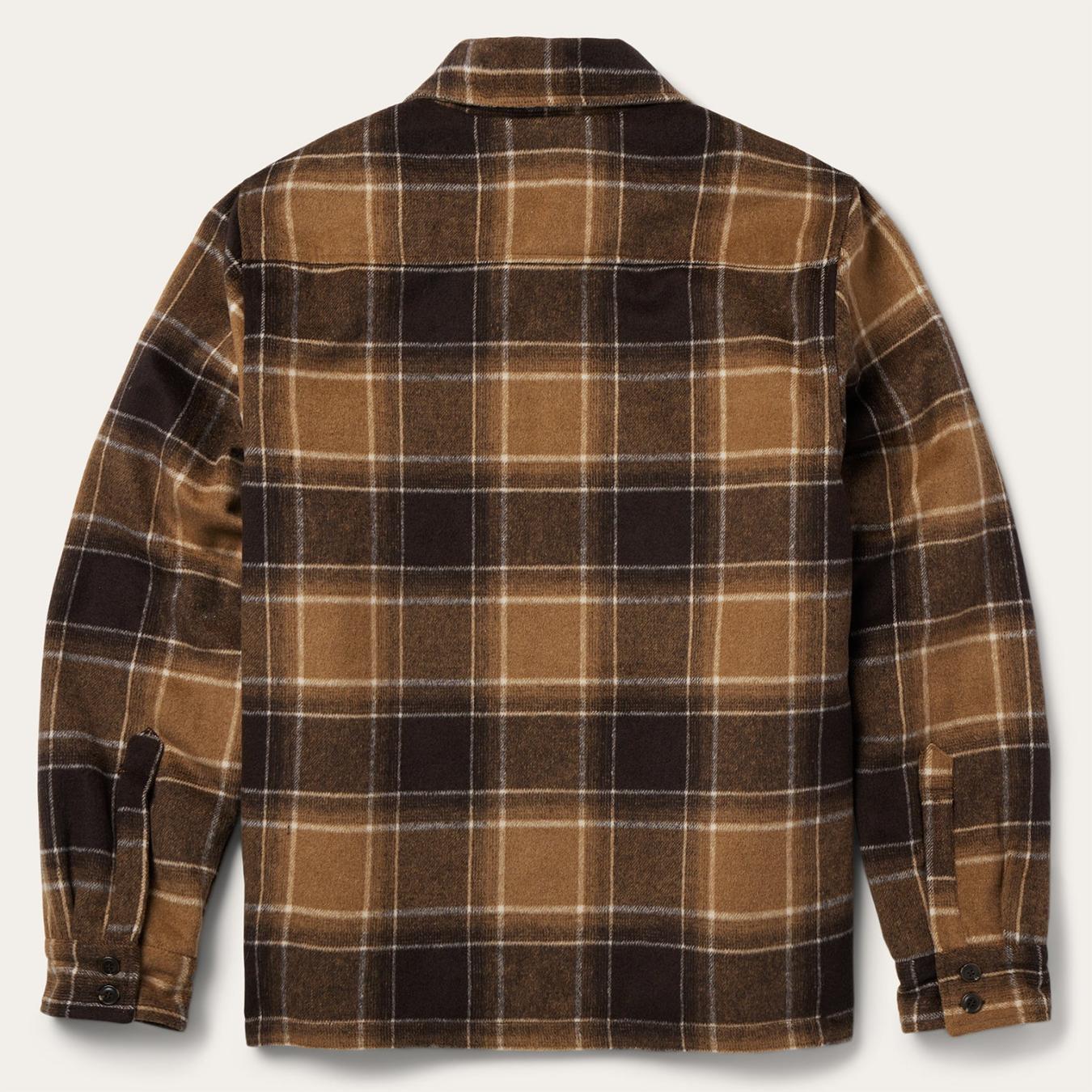 Men Jackets Stetson Brown Plaid Western Coat Brown