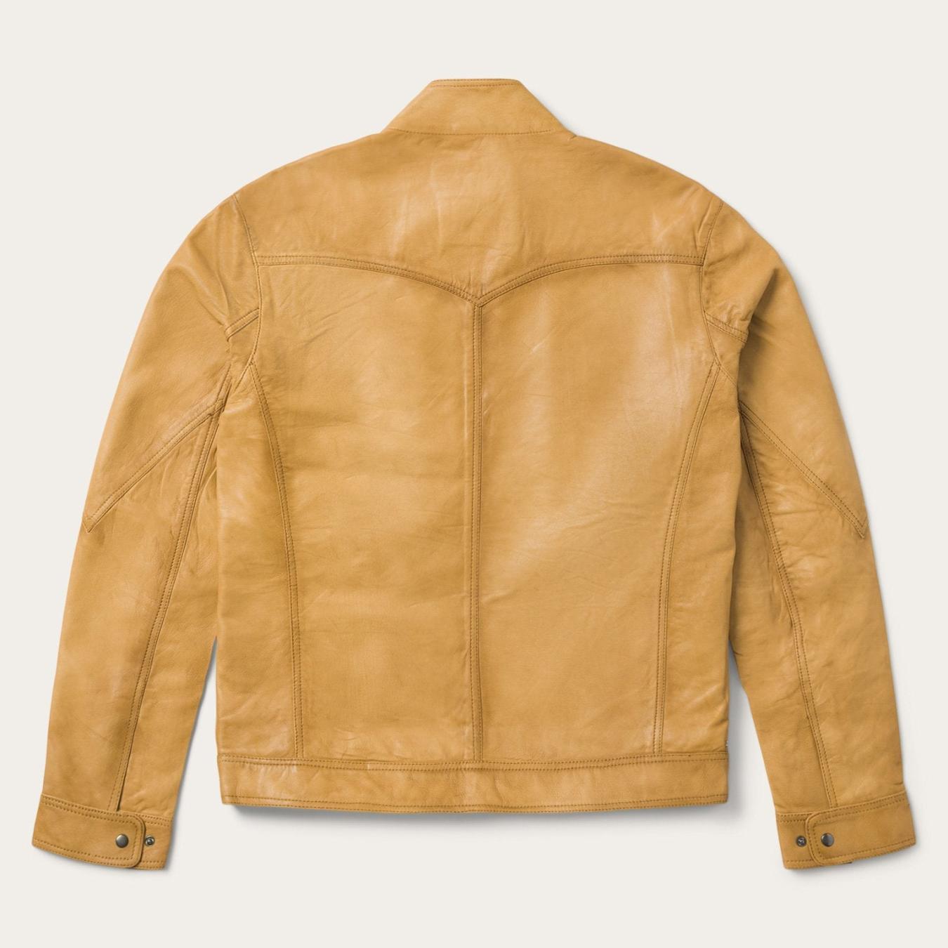 Men Jackets Stetson Butter Soft Distressed Leather Jacket Brown