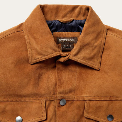 Men Jackets Stetson Classic Suede Jacket Tan