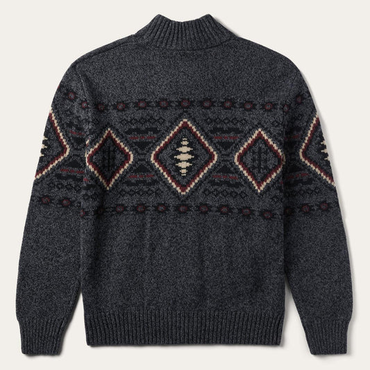 Men Jackets Stetson Horizontal Aztec Cardigan Grey