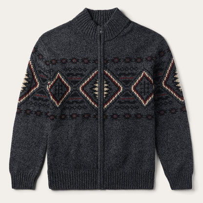 Men Jackets Stetson Horizontal Aztec Cardigan Grey