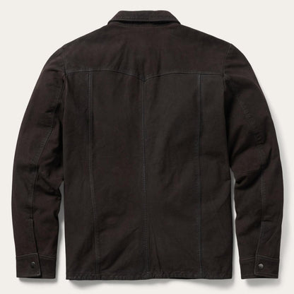 Men Jackets Stetson Leather Western Shirt Jacket Brown