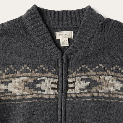 Men Jackets Stetson Longhorn Cardigan Grey