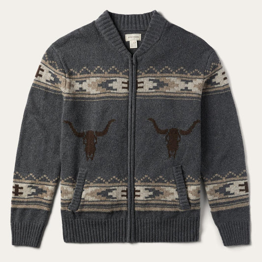 Men Jackets Stetson Longhorn Cardigan Grey