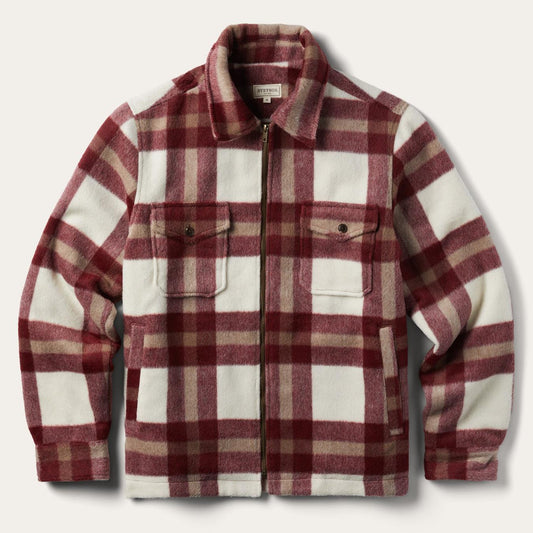 Men Jackets Stetson Plaid Lined Jac-Shirt Red