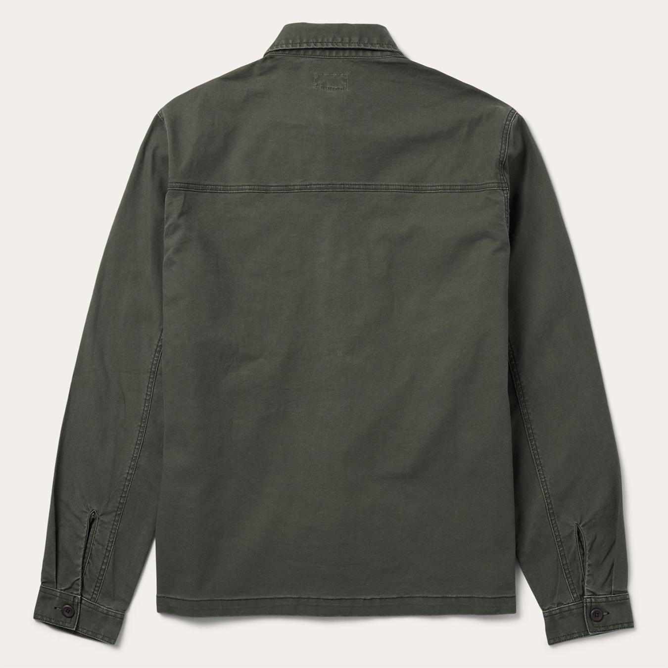 Men Jackets Stetson Stretch Canvas Jac-Shirt Green