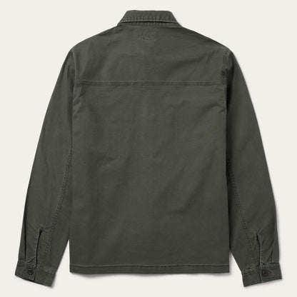 Men Jackets Stetson Stretch Canvas Jac-Shirt Green