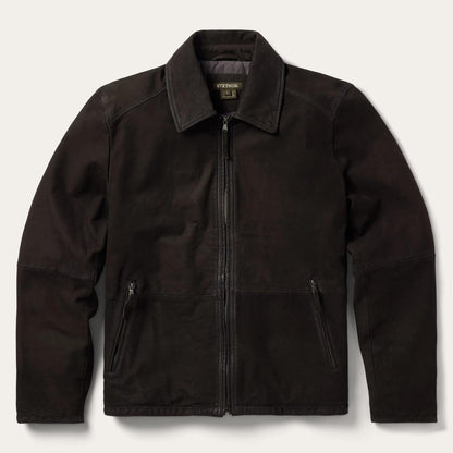 Men Jackets Stetson Zip Front Suede Leather Jacket Brown