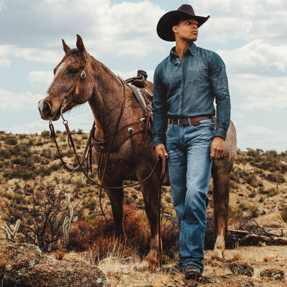Men Modern Cut Stetson 1312 Modern Fit Jean Blue
