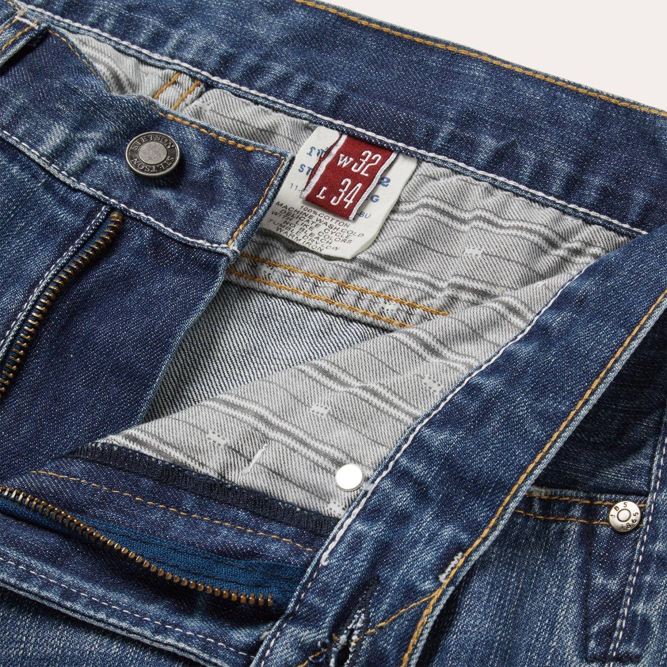 Men Modern Cut Stetson 1312 Modern Fit Jean Blue