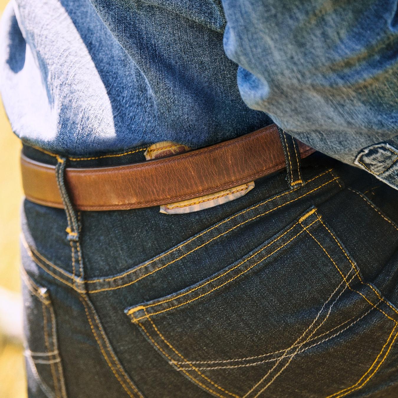 Men Modern Cut Stetson 1520 Fit Standard Straight Leg Jean Blue