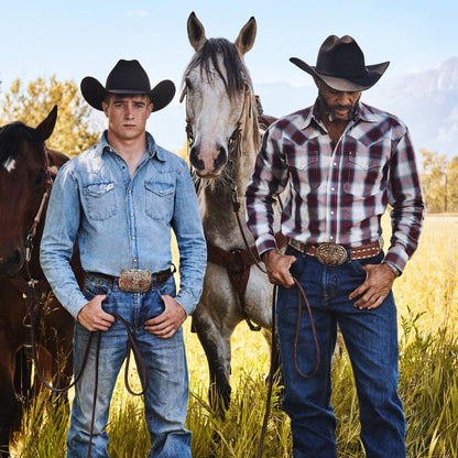 Men Modern Cut Stetson 1520 Fit Standard Straight Leg Jean Blue