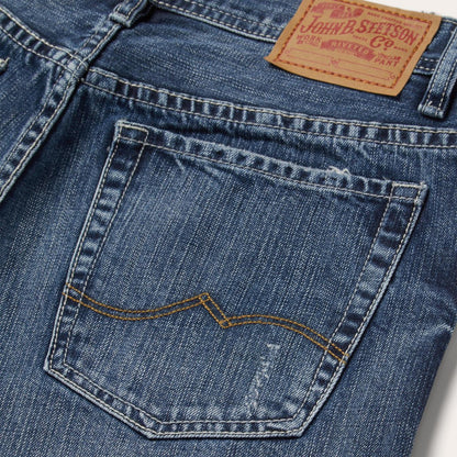 Men Modern Cut Stetson 1520 Fit Standard Straight Leg Jean Blue