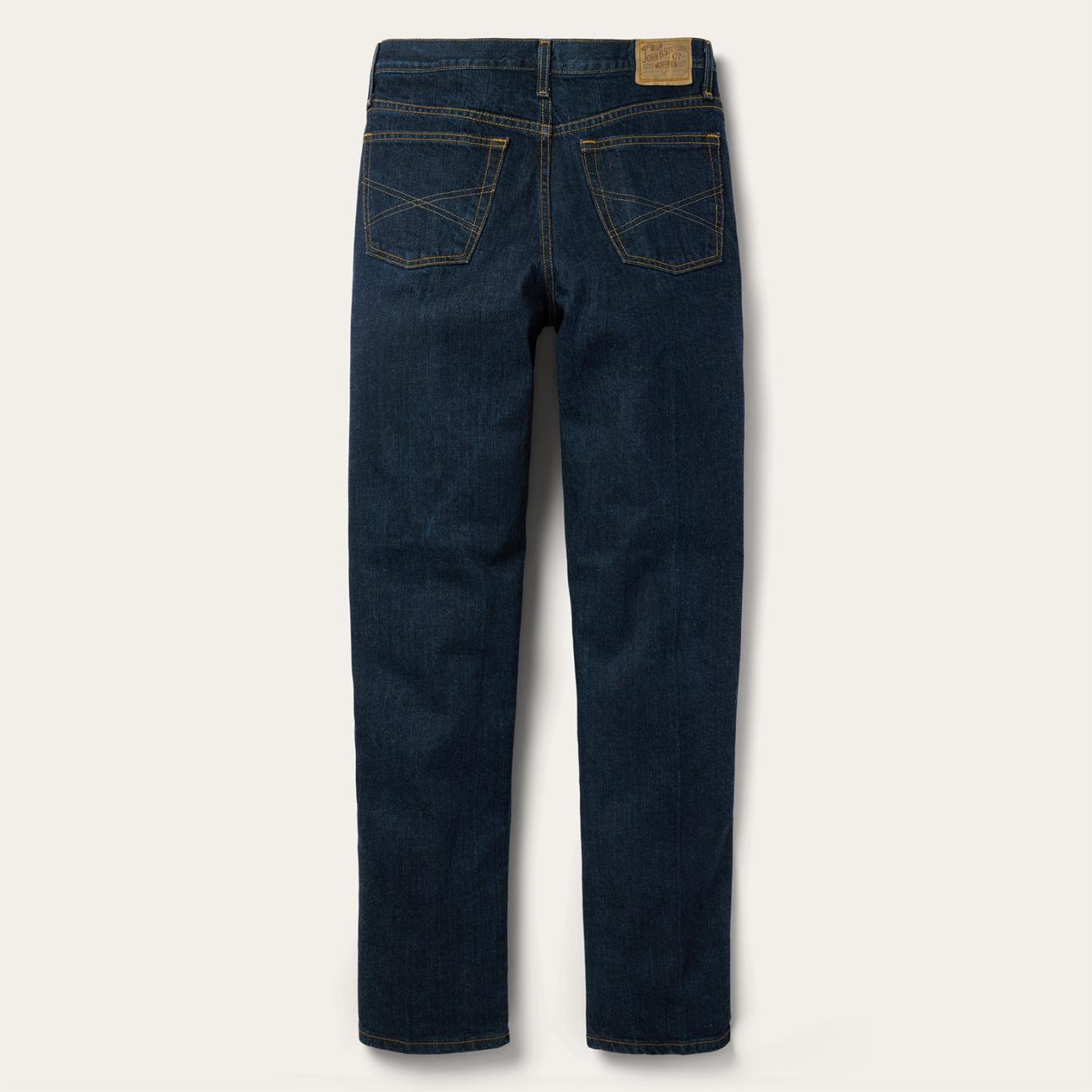 Men Modern Cut Stetson 1520 Fit Standard Straight Leg Jean Blue