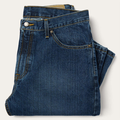 Men Modern Cut Stetson 1520 Fit Standard Straight Leg Jean Blue