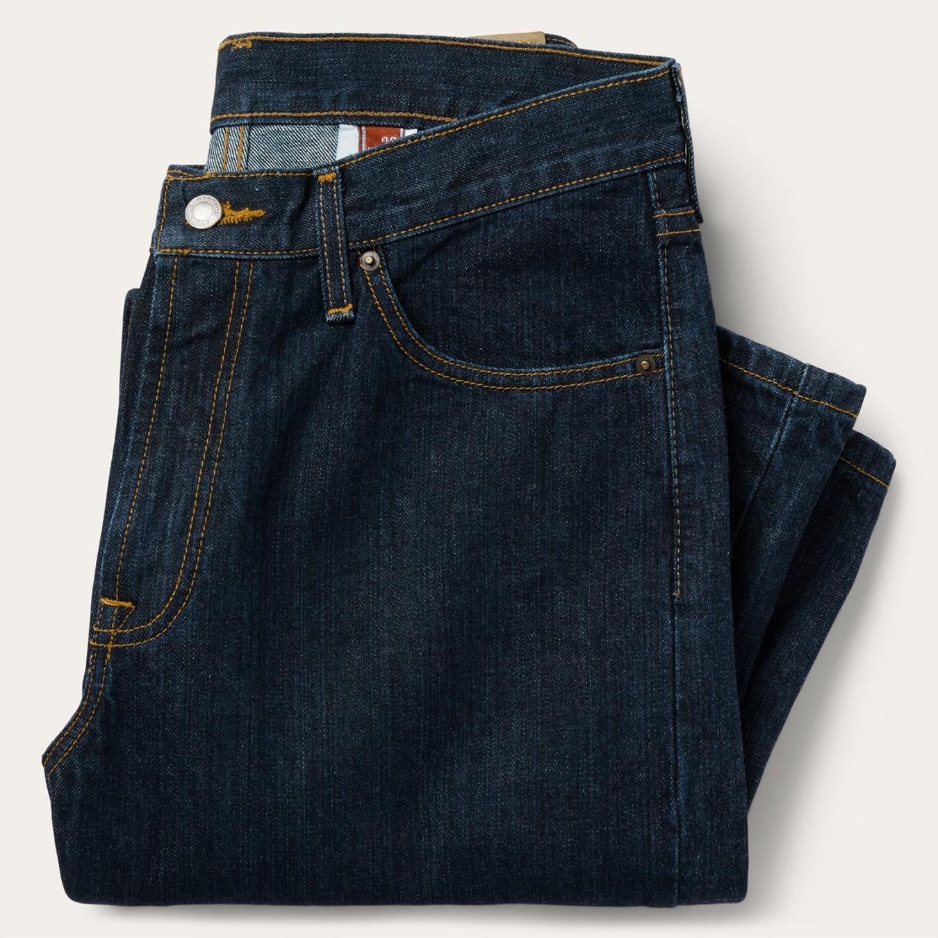 Men Modern Cut Stetson 1520 Fit Standard Straight Leg Jean Blue