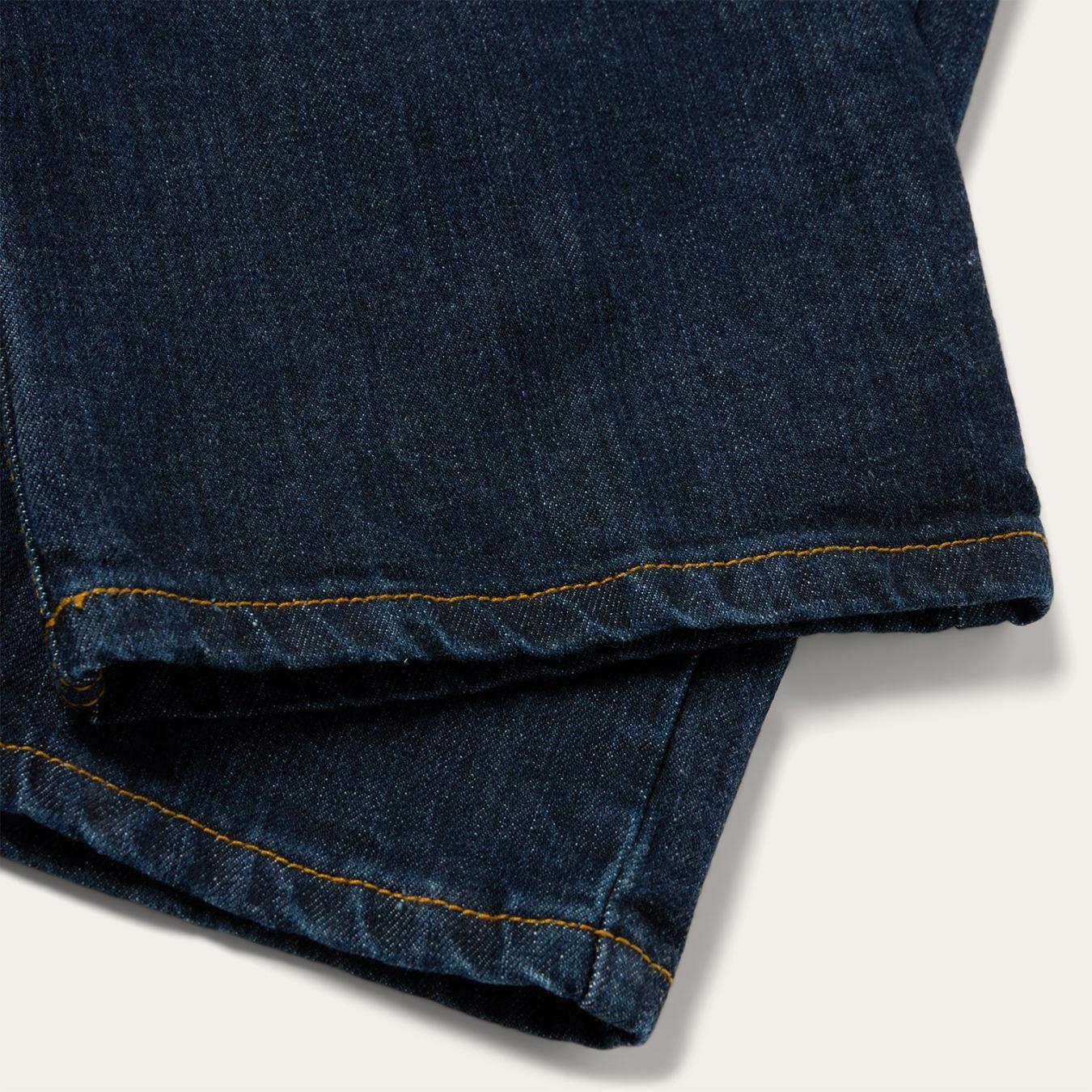 Men Modern Cut Stetson 1520 Fit Standard Straight Leg Jean Blue