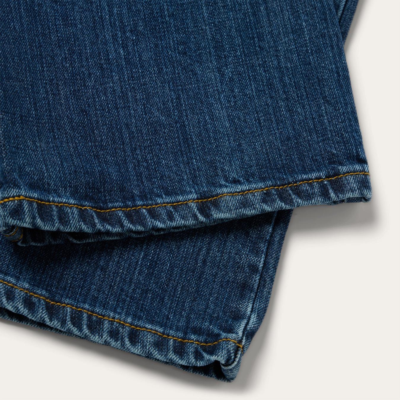 Men Modern Cut Stetson 1520 Fit Standard Straight Leg Jean Blue
