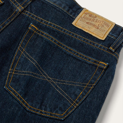 Men Modern Cut Stetson 1520 Fit Standard Straight Leg Jean Blue