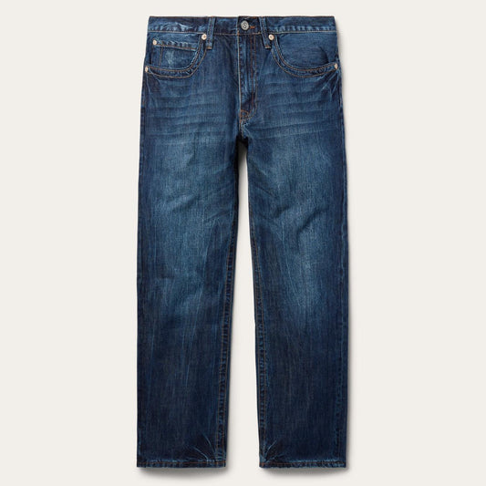 Men Modern Cut Stetson 1520 Standard Straight Leg Jean Blue