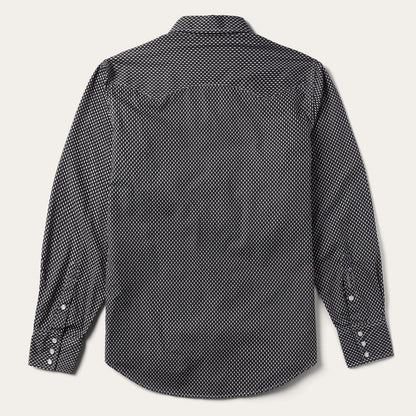 Men Modern Cut Stetson Black Diamond Shirt Black