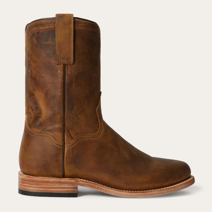 Men Ropers Stetson Puncher Boots Oily Brown