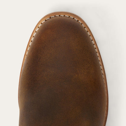 Men Ropers Stetson Puncher Boots Oily Brown