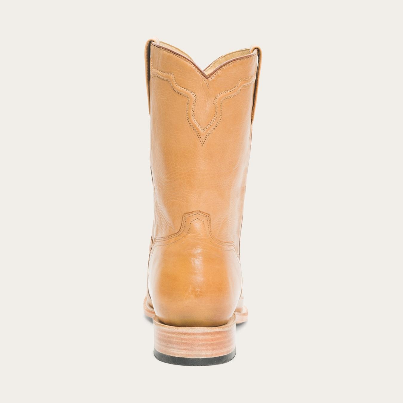 Men Ropers Stetson Puncher Boots Tan