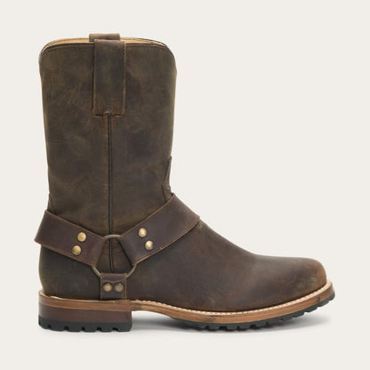 Men Ropers Stetson Puncher Harness Boot Brown