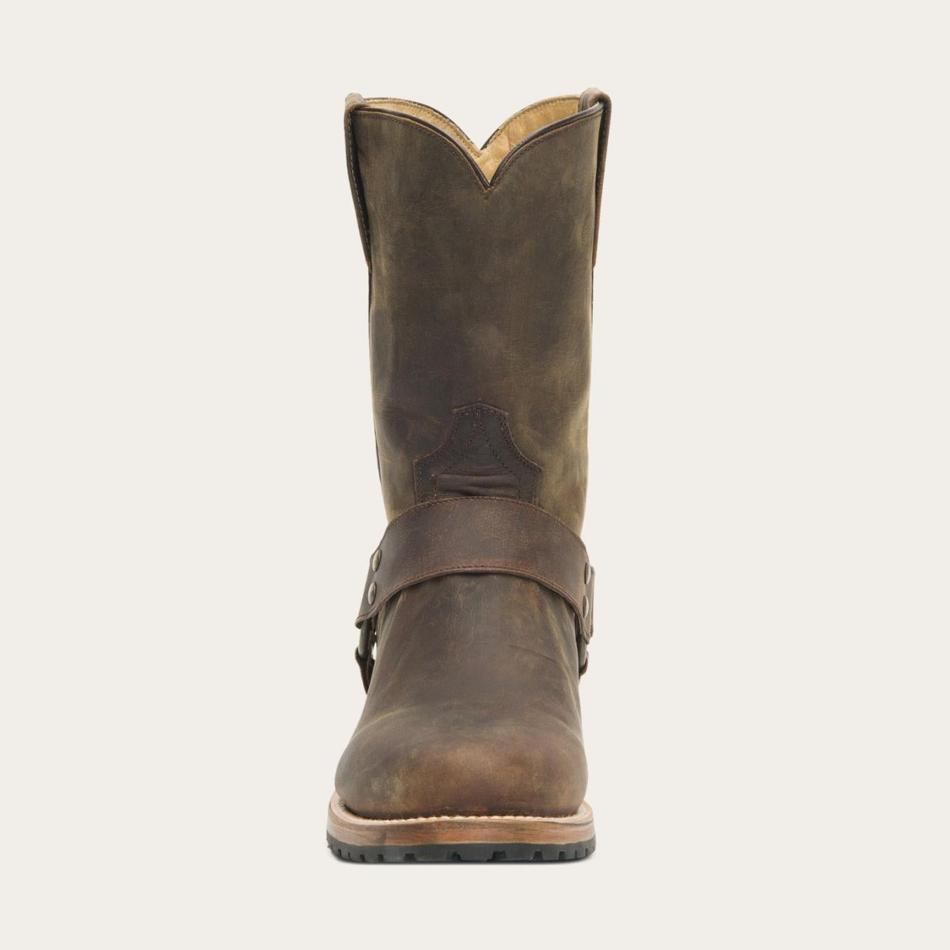 Men Ropers Stetson Puncher Harness Boot Brown