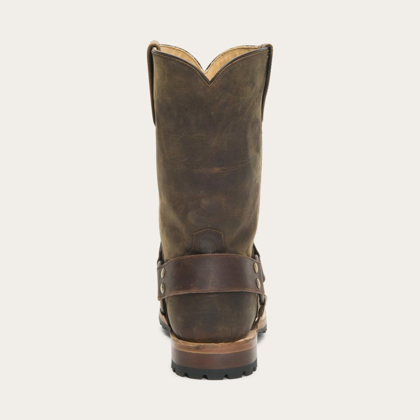 Men Ropers Stetson Puncher Harness Boot Brown