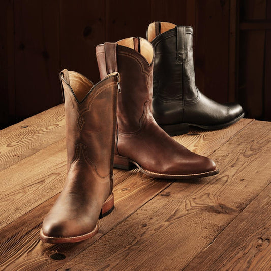 Men Ropers Stetson Rancher Zip Roper Burnished Black