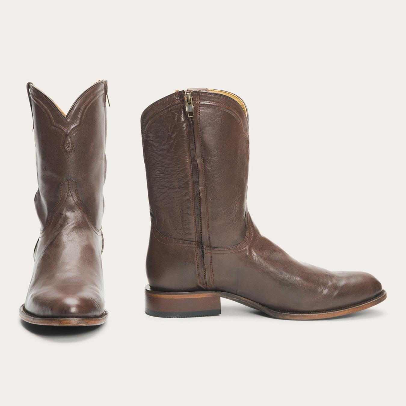 Men Ropers Stetson Rancher Zip Roper Burnished Brown