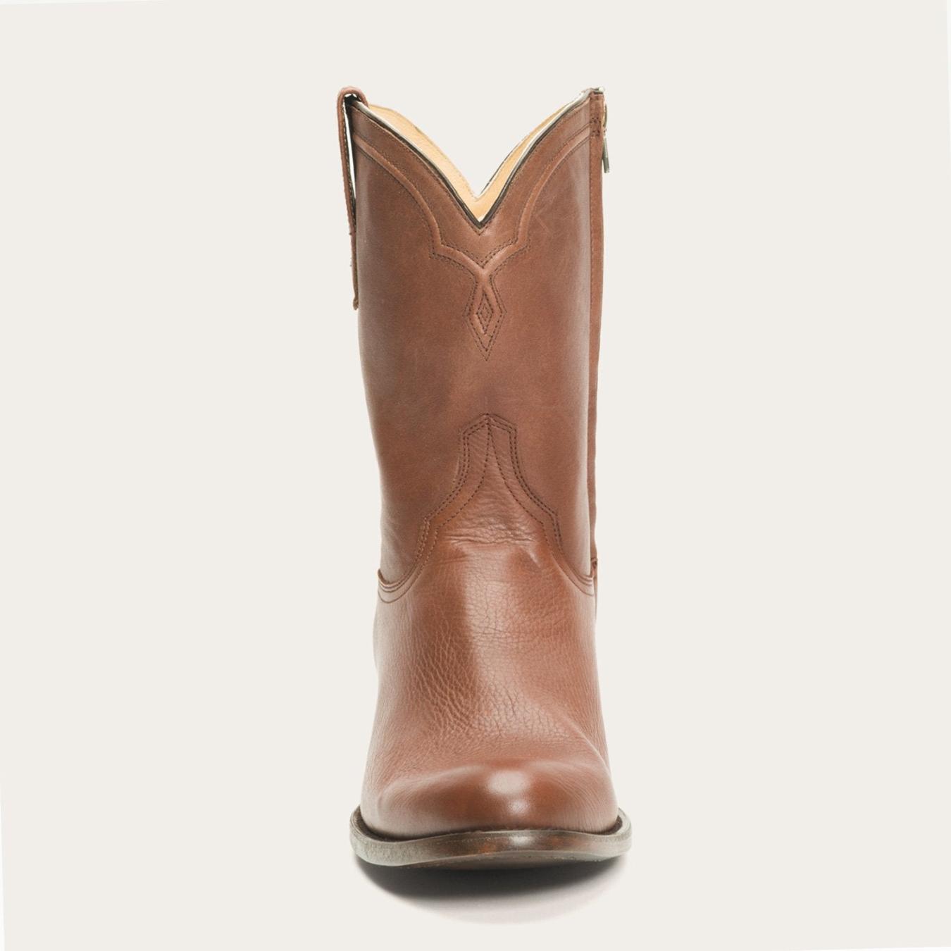 Men Ropers Stetson Rancher Zip Roper Burnished Cognac