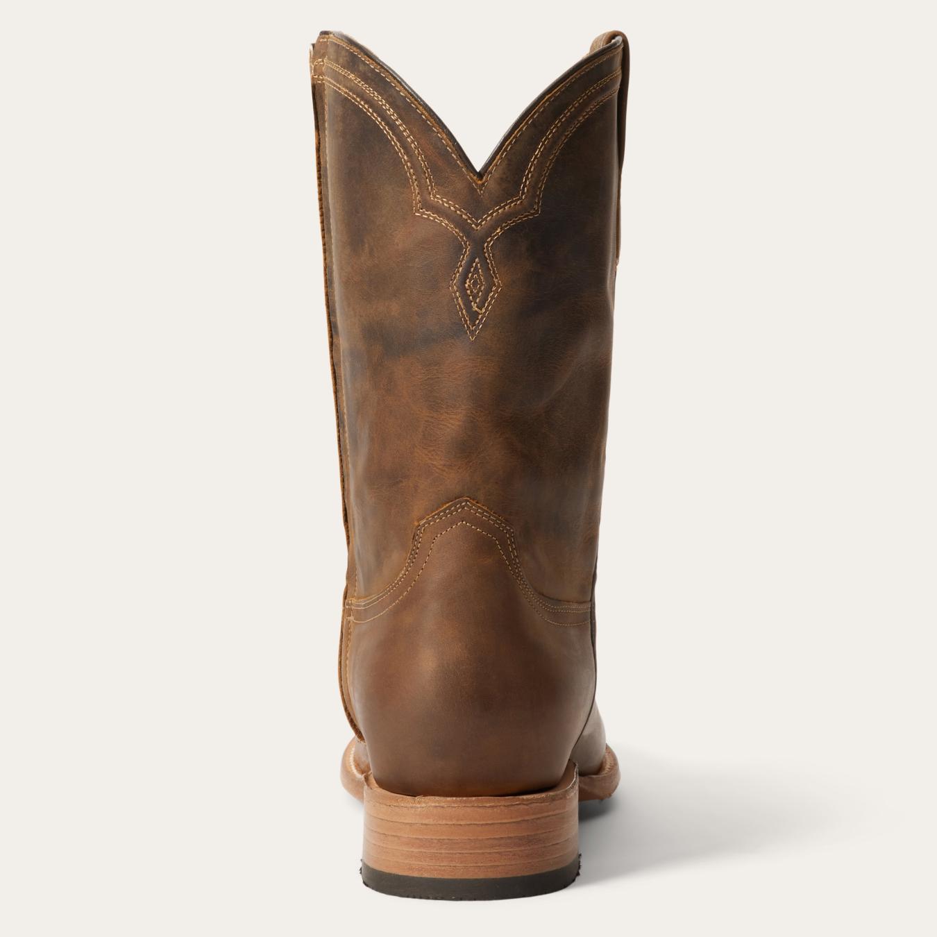 Men Ropers Stetson Rancher Zip Roper Oiled Brown
