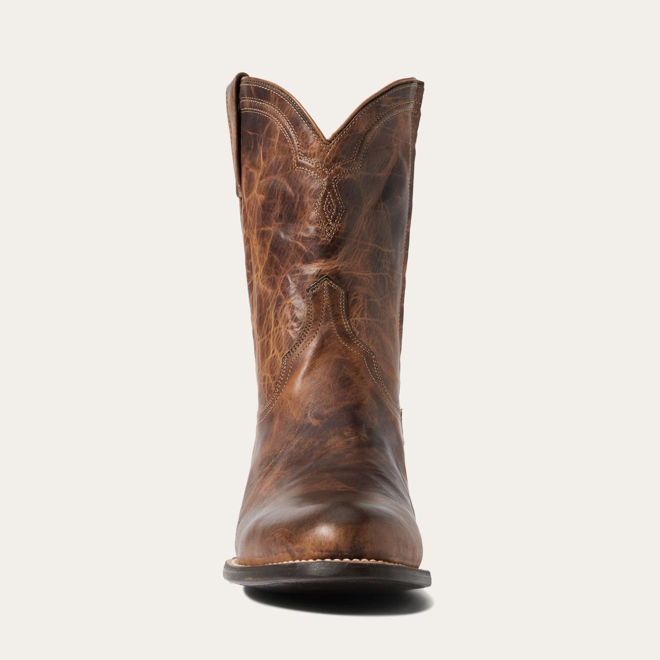 Men Ropers Stetson Rancher Zip Roper Oiled Cognac